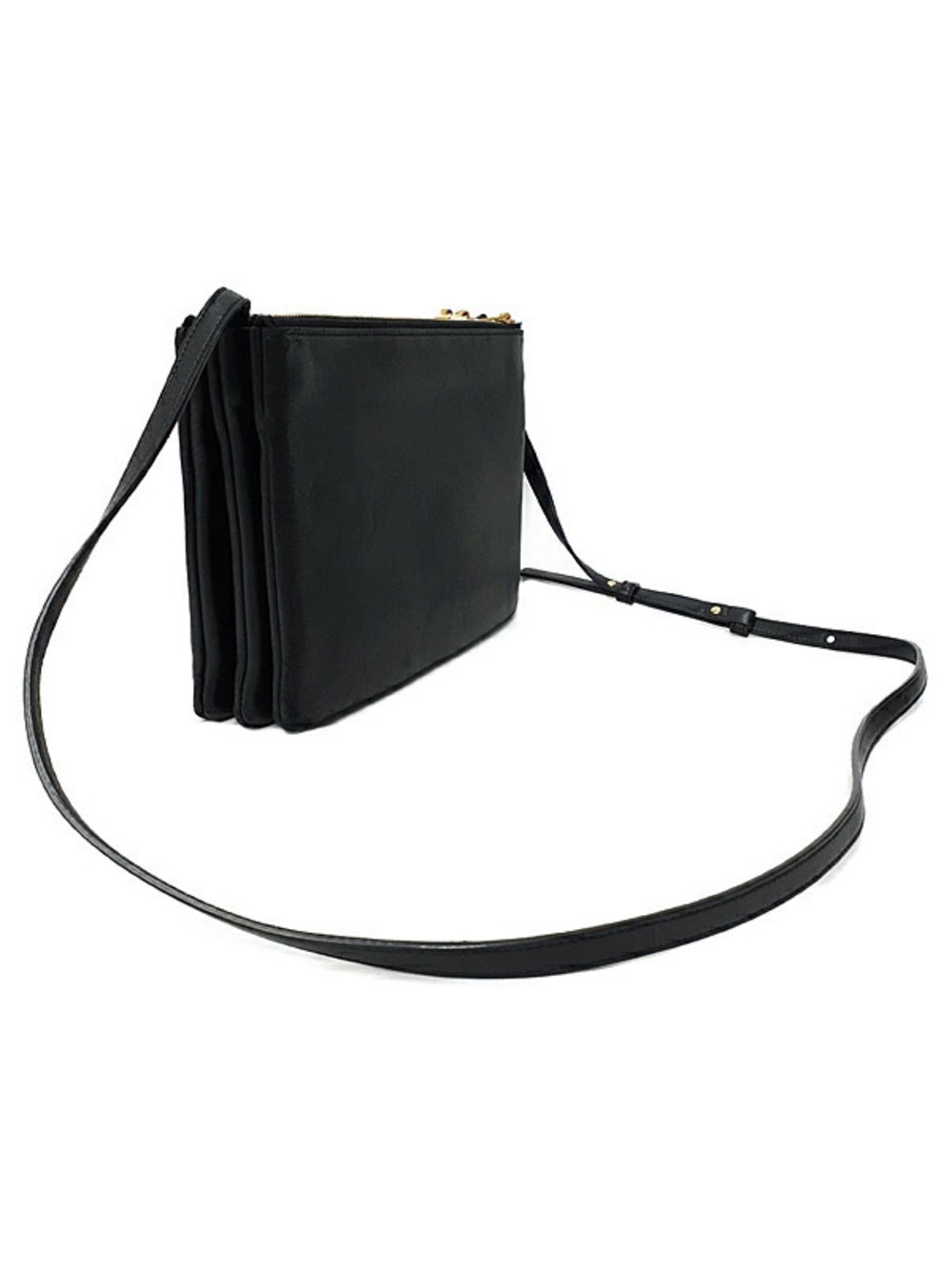 Celine Trio Bag Leather Black Crossbody